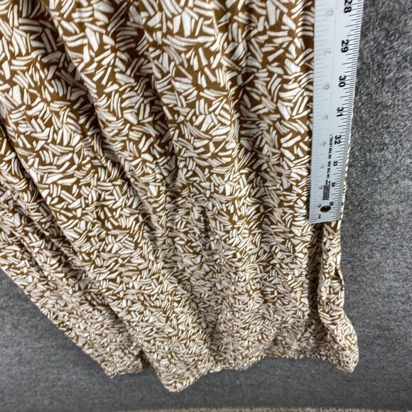 5/$45 Old Navy Dress Women M Medium Brown Geometric Maxi Long Elastic Waist - Picture 8 of 10